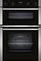 NEFF N50 BUILT IN ELECTRIC DOUBLE OVEN - STAINLESS STEEL MODEL: U1ACE5HN0B RRP: £899