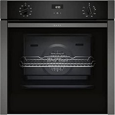 NEFF N50 SLIDE & HIDE BUILT IN ELECTRIC SINGLE OVEN - GRAPHITE MODEL: B3ACE4HG0B RRP: £779