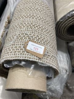 OPULENT BROWN AND WHITE PATTERN MEDIUM FIBRE CARPET(4M)