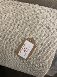 OFF WHITE AND BEIGE/BROWN PATTERNED MEDIUM FIBRE CARPET (4M)