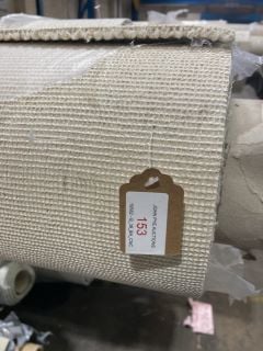 WHITE AND BROWN INLAY BERBER SOFT FIBRE CARPET (5M)