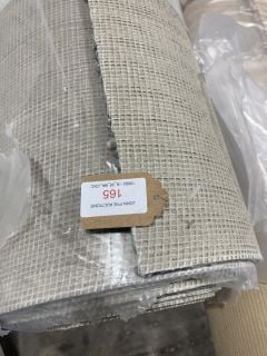 GREY AND OFF WHITE VERTICAL STRIPE MEDIUM FIBRE CARPET (4M)