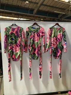 3X NICOLE MINI DRESS FLORAL SIZES 2 SM 1ML