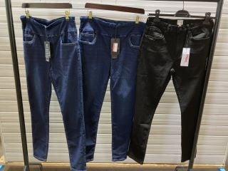 2X B LABEL JINNY JEGGINGS DARK WASH SIZE 18 1X CONSCIOUS DENIM REBOUND SKINNY JEANS BLACK SIZE 10