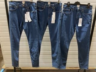 3X FRENCH CONNECTION CONSICOUS DENM REBOUND SKINNY MID WASH BLUE JEANS SIZES 8 10 12