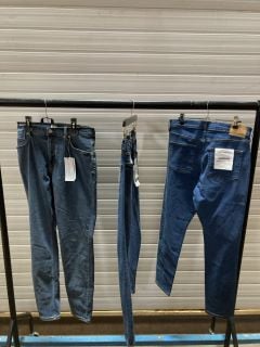 2X FRENCH CONNECTIONS REBOUND RESPONSE VINTAGE BLUE JEANS SIZE 14 1X FRENCH CONNECTION RESPONSE REBOUNDN MID RISE SKINNY BLUE JEANS SIZE 14