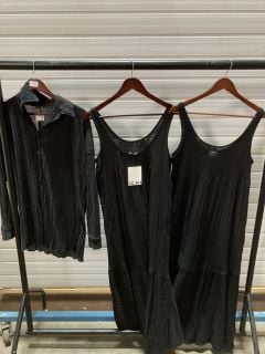 2X JQ LABEL HANNAH CO ORD BLACK TOP SIZE8 1X ICHI FOXA MAXI BLACK SIZE 10