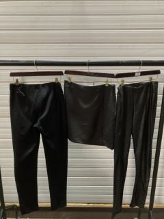 X 2 NU DENMARK RIHANNA LEGGINGS SIZE 14 AND 10 AND IHLEXI SK5 BLACK TROUSERS SIZE 38