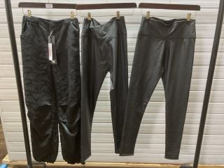 NU DENMARK TOLEEN TROUSERS SIZE 8 TO INCLUDE X 2 B LABEL FAUX LEATHER LEGGINGS SIZE M