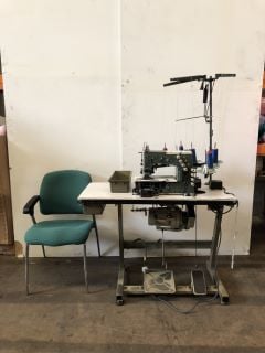 KANSAI SPECIAL MODEL DFB 1404PMD INDUSTRIAL SEWING MACHINE TO INCLUDE CHAIR