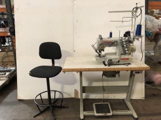 SIRUBA MODEL W122-364 INDUSTRIAL SEWING MACHINE TO INCLUDE CHAIR