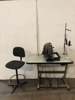 BROTHER MODEL LH4-B814-2 INDUSTRIAL SEWING MACHINE TO INCLUDE CHAIR