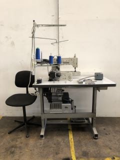 BROTHER MODEL FD3-B257 INDUSTRIAL SEWING MACHINE TO INCLUDE CHAIR