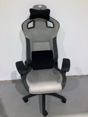 CORSAIR GAMING CHAIR GREY AND BLACK COLOUR.