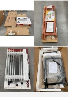 4X MISCELLANEOUS HOUSEHOLD ITEMS INCLUDING ELECTRIC RADIATOR TRISTAR KA-5089 .