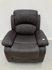 NALUI RELAX ARMCHAIR BROWN CHOCOLATE RECLINING AND WITH MASSAGE .