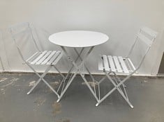 SET OF TABLE AND CHAIRS FOR GARDEN WHITE COLOUR.