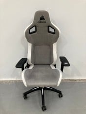 CORSAIR GAMING CHAIR BLACK GREY AND WHITE (DIRTY).