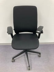 STELCASE ERGONOMIC CHAIR BLACK .