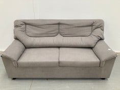 2 SEATER SOFA GREY COLOUR BLACK LEGS .