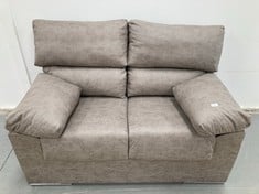 GREY TWO SEATER SOFA (BROKEN ON THE SIDE).