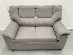 2 SEATER SOFA GREY COLOUR BLACK LEGS .