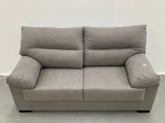 SOFA GREY 2 SEATER BLACK LEGS (DIRTY) .