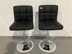 2X HOUSEHOLD STOOL SONGMICS BLACK COLOUR .