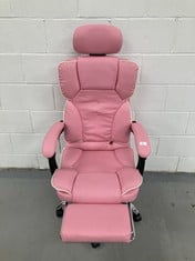 GAMING CHAIR PINK AND WHITE (BROKEN).