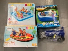 4 X INFLATABLE ITEMS VARIOUS MODELS INCLUDING BESTWAY POOL.