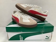 PUMA ARMY TRAINER BEIGE AND RED TRAINERS SIZE 42 - LOCATION 32A.