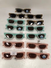 13 X DESIGNER GLASSES VARIOUS COLOURS (TOTAL P.V.P 494€) - LOCATION 34B.