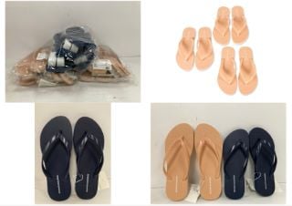 9 X ESSENTIALS FLIP FLOPS VARIOUS STYLES AND SIZES INCLUDING BEIGE FLIP FLOPS SIZE 40 - LOCATION 6B.