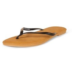 8 X ESSENTIALS WOMEN'S FLIP FLOP, BLACK, VARIOUS SIZES - LOCATION 6B.