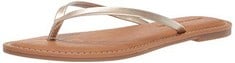 10 X ESSENTIALS WOMEN'S FLIP-FLOP, GOLD, VARIOUS SIZES - LOCATION 2B.