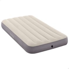 3 X INTEX 6410 DURA-BEAM STANDARD SINGLE HIGH - INFLATABLE MATTRESS, FIBER-TECH TECHNOLOGY, MULTICOLOUR, 99 X 191 X 25 CM - LOCATION 48B.