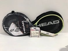 3 X TENNIS ITEMS INCLUDING HEAD SPEED JUNIOR SERIES RACKET - LOCATION 44B.