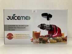 JUICER AND FOOD PROCESSOR RED - LOCATION 24B.