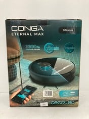 CECOTEC ROBOT HOOVER AND FLOOR MOPPER CONGA ETERNAL MAX TITANIUM. POWER 3000 PA, AUTONOMY 110MIN, PROGRAMMING, 3 LEVELS OF POWER AND SCRUBBING, APP (P.V.P 139€) - LOCATION 8B.