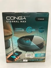 CECOTEC ROBOT HOOVER AND FLOOR MOPPER CONGA ETERNAL MAX TITANIUM. POWER 3000 PA, AUTONOMY 110MIN, PROGRAMMING, 3 LEVELS OF POWER AND SCRUBBING, APP (P.V.P 139€) - LOCATION 4B.