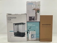 4 X HUMIDIFIERS VARIOUS MAKES AND MODELS INCLUDING VATEEN HUMIDIFIER MODEL MW601- LOCATION 14C.