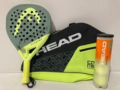 3 X HEAD ITEMS OF VARIOUS MODELS INCLUDING PADEL RACKET MODEL EXTREME MOTION - LOCATION 10C.