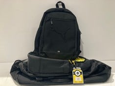 3 X BACKPACKS VARIOUS MAKES AND MODELS INCLUDING ADIDAS SPORTS BAG (HAS A TEAR ON ONE SIDE) - LOCATION 10C.