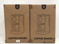 2 X COFFE MAKER DRIP COFFEE MAKERS MODEL TT-CM001 - LOCATION 49A.