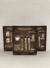 3 X TRIBAL BZ-T99" HAIR AND BEARD RAZOR WITH ADJUSTABLE BLADE AND USB CHARGING