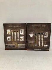 2 X TRIBAL BZ-T99" HAIR AND BEARD RAZOR WITH ADJUSTABLE BLADE AND USB CHARGING