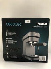 COFFEE MACHINE CECOTEC CUMBIA MODEL 890 GREY COLOUR (HAS A KNOCK ON ONE CORNER) (P.V.P 109€) - LOCATION 15C.