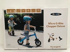 MICRO G-BIKE CHOPPER DELUXE CHOPPER BIKE, YELLOW FROM 2 TO 5 YEARS (P.V.P 102€) - LOCATION 42A.