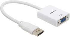 25 X BASICS DISPLAYPORT ADAPTER (NO HDMI/USB) TO VGA WHITE - LOCATION 16C.