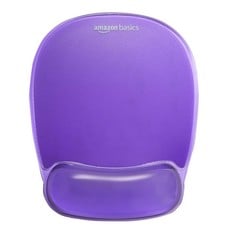 10 X BASICS MOUSE PAD, RECTANGULAR, WITH CRYSTAL GEL WRIST REST, 1, PURPLE - LOCATION 8C.